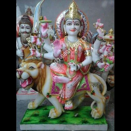 Durga Marble Statue